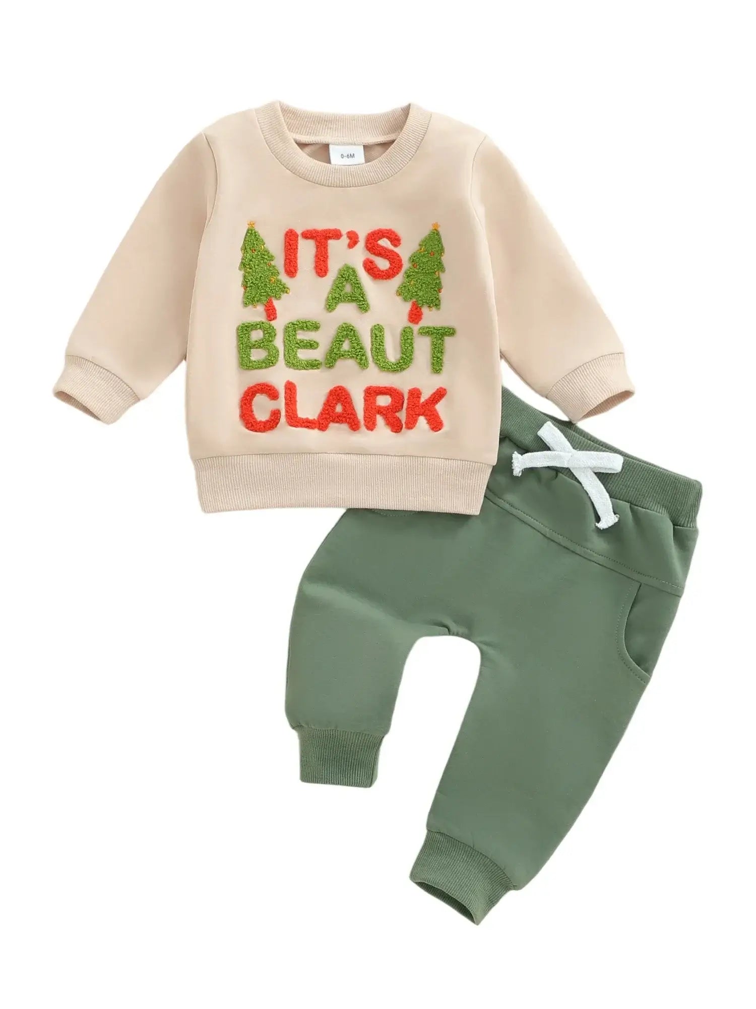 Lioraitiin Toddler Baby Boy Christmas Outfit Beige / 24M / United States