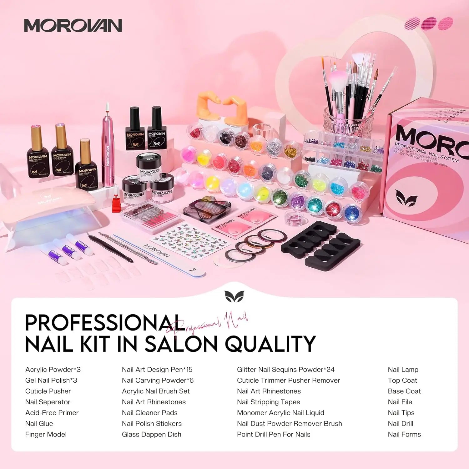 Morovan Beginner Acrylic Nail Set