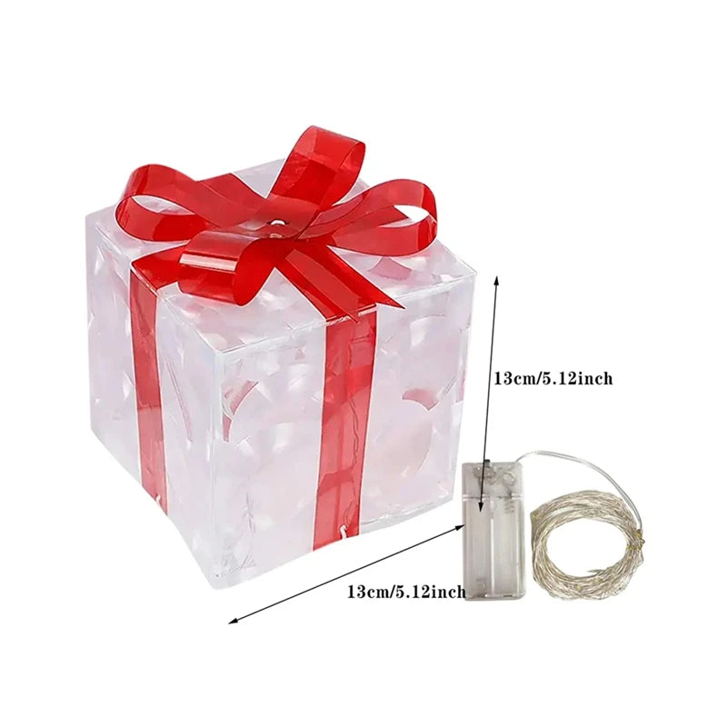 LED Lighted Christmas Gift Box Decoration
