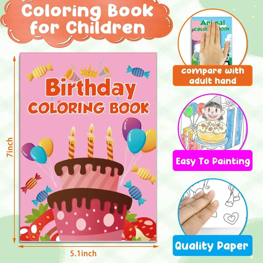 24-Pack Mini Coloring Books with 24 Stacking Crayons Set – Fun Party Gift Set for Kids United States