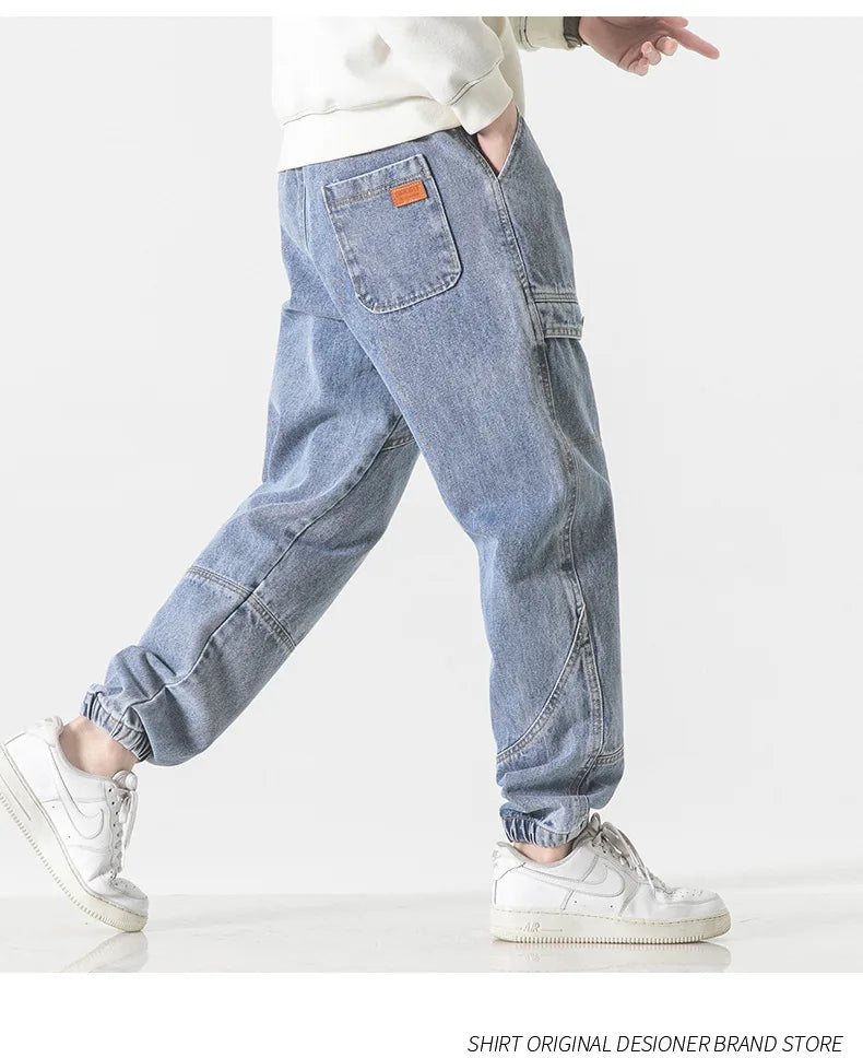 Plus Size Men's Cargo Jogger Jeans