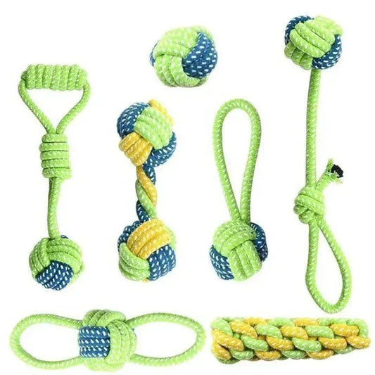 Dogs Toy Interactive Cotton Rope 01 / As pictures