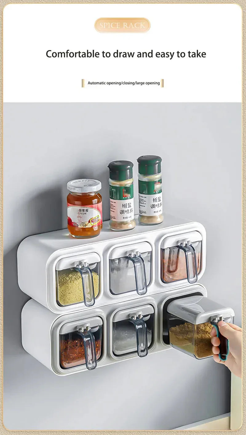 Wall Mount Spice Rack Organizer A1