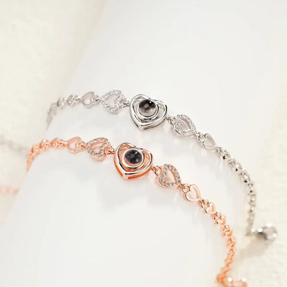 Personalized Projection Photo Bracelet SILVER PLATED