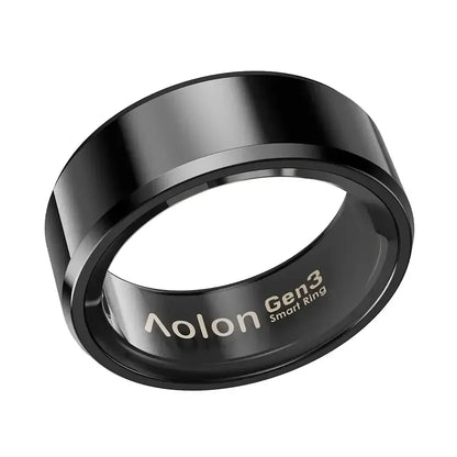 Aolon Gen3 Smart Ring Men Women Military Grade Titanium Steel Shell Waterproof Multi-sport Modes black / United States / 8