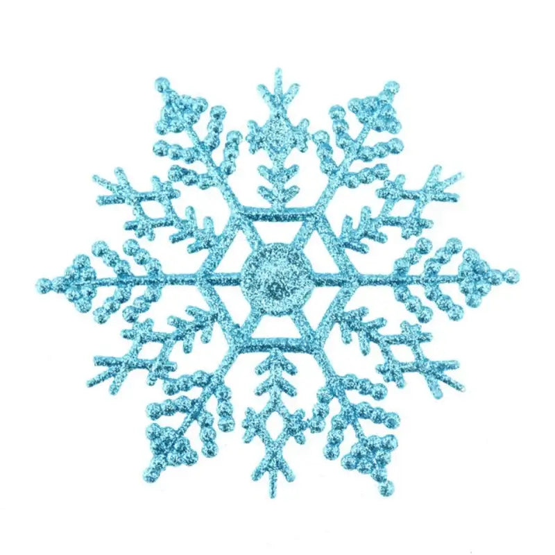 Pack Multi-Color Fake Snowflakes Light Blue 12pcs / United States