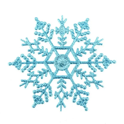 Pack Multi-Color Fake Snowflakes Light Blue 12pcs / United States