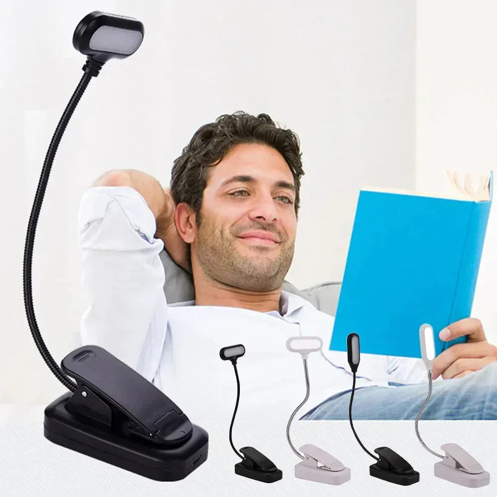 Adjustable Mini Clip-On Study Desk Lamp Black 01