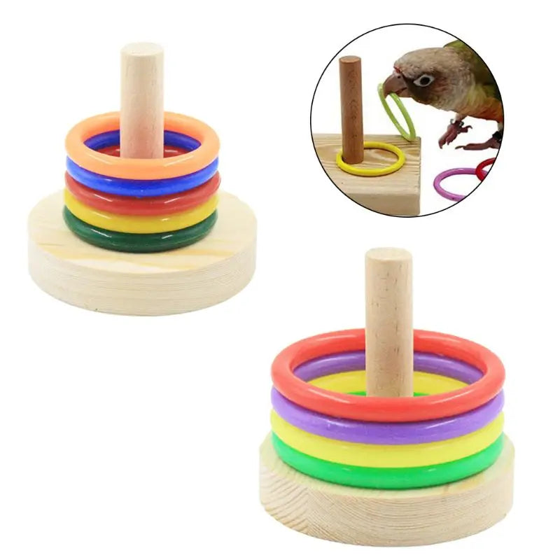 Wooden Platform Plastic Rings