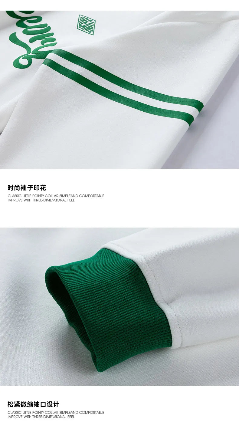 Men Oversized Contrasting Colors Lapel Sweatshirt