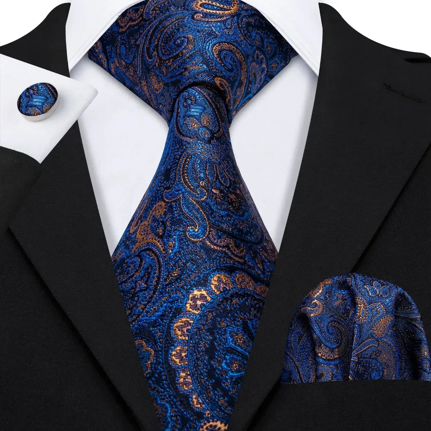 Red Skull Silk Tie Set with Handkerchief – Designer Men’s Necktie for Wedding, Business & Parties 5155 / United States