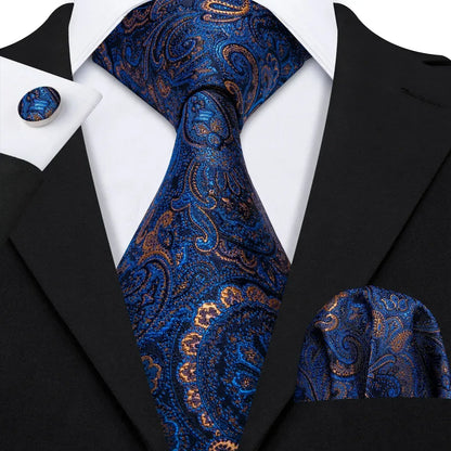 Red Skull Silk Tie Set with Handkerchief – Designer Men’s Necktie for Wedding, Business & Parties 5155 / United States