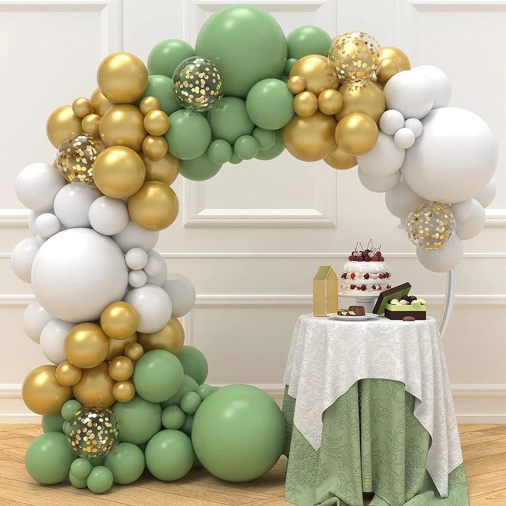 Sage Green Balloons Garland Arch