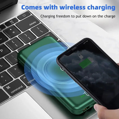 20000mAh Wireless Power Bank Fast Charging 20000mah / United States / black