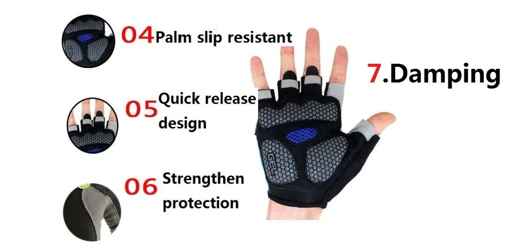 Breathable Half Finger Gym Dumbbells Gloves