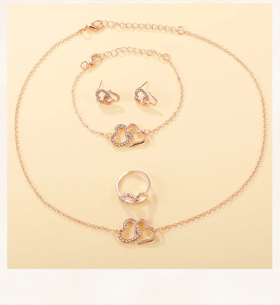 6 pcs.  Rose Gold jewelry set