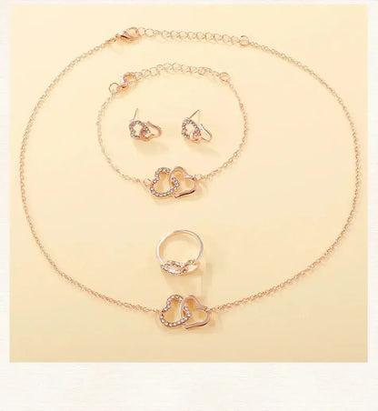 6 pcs. Rose Gold jewelry set Gold