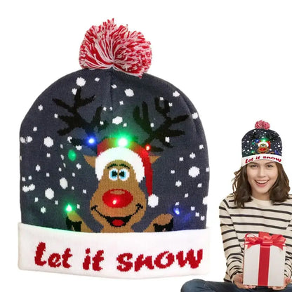 LED Christmas Beanie Hat