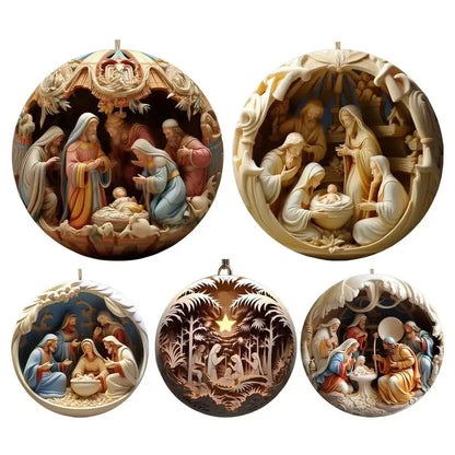 Nativity Christmas Tree Ornaments – Jesus Christ Hanging Pendants