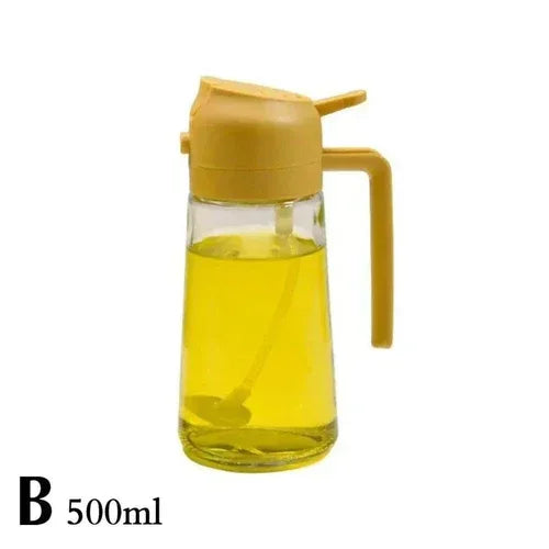 Dual Function Oil Spray and Pour Bottle Orange