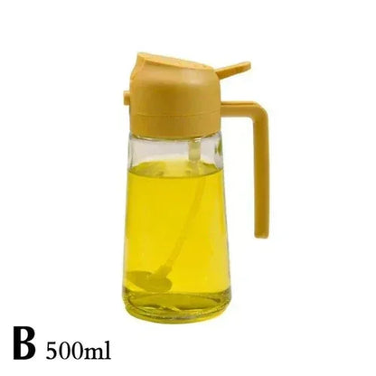 Dual Function Oil Spray and Pour Bottle Orange