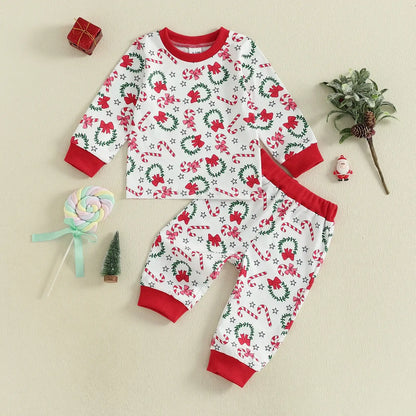 Toddler Christmas Pajama Set Red / 12-18 Months / United States
