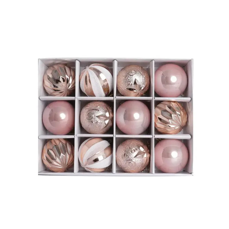 Printed Christmas Ball Ornaments Set