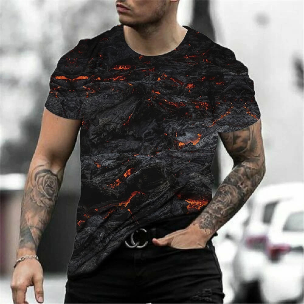 Men Fashion Hip Hop Street Short Sleeve