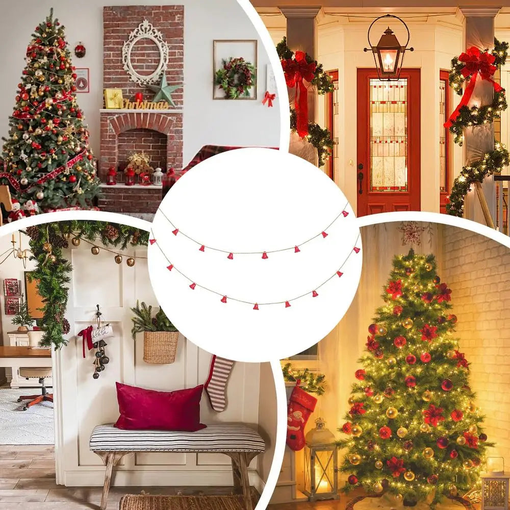 Colorful Jingle Bell Garland Christmas Decor