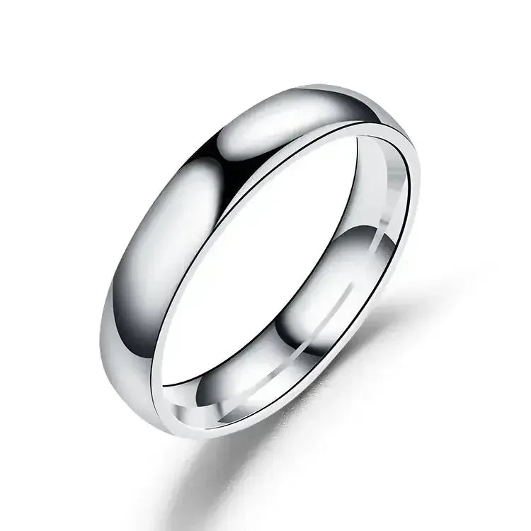 Classic 6mm Titanium Ring Hypoallergenic High Polish Unisex Wedding Band Rose Gold / 7