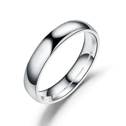 Classic 6mm Titanium Ring Hypoallergenic High Polish Unisex Wedding Band Rose Gold / 7