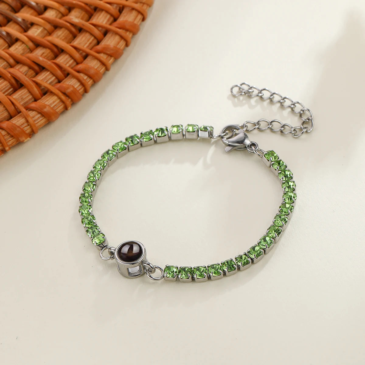 Custom Projection Photo Bracelet – personalized Zircon Chain Memory Jewelry for Women & Men
