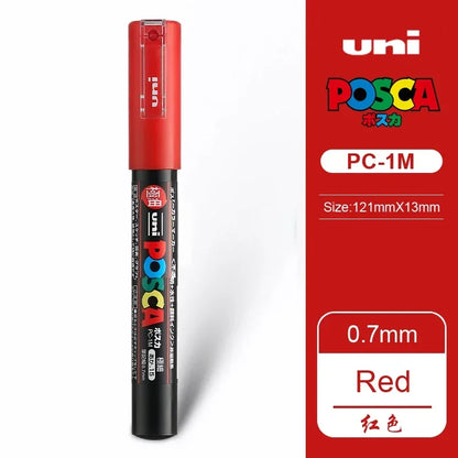 1 UNI Ball POSCA PC-1M Marker Pen POP Poster Red