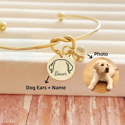 Light Luxury Photo Projection Bracelet Style 3-TYKB1468 / Adjustable / Rose Gold