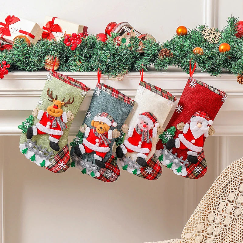 Christmas Socks & Candy Gift Bag Set