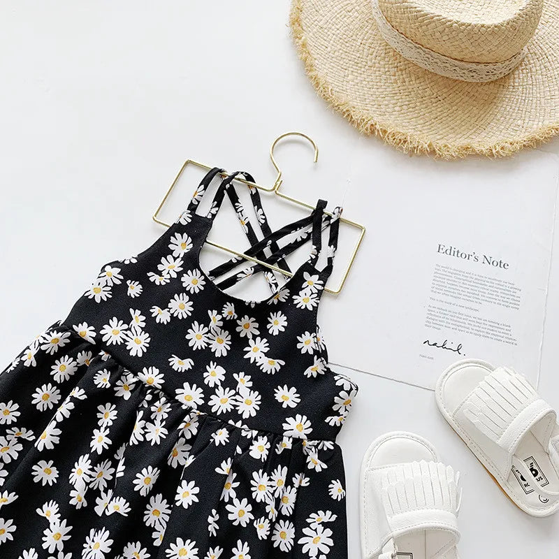 Black floral dress for Kids