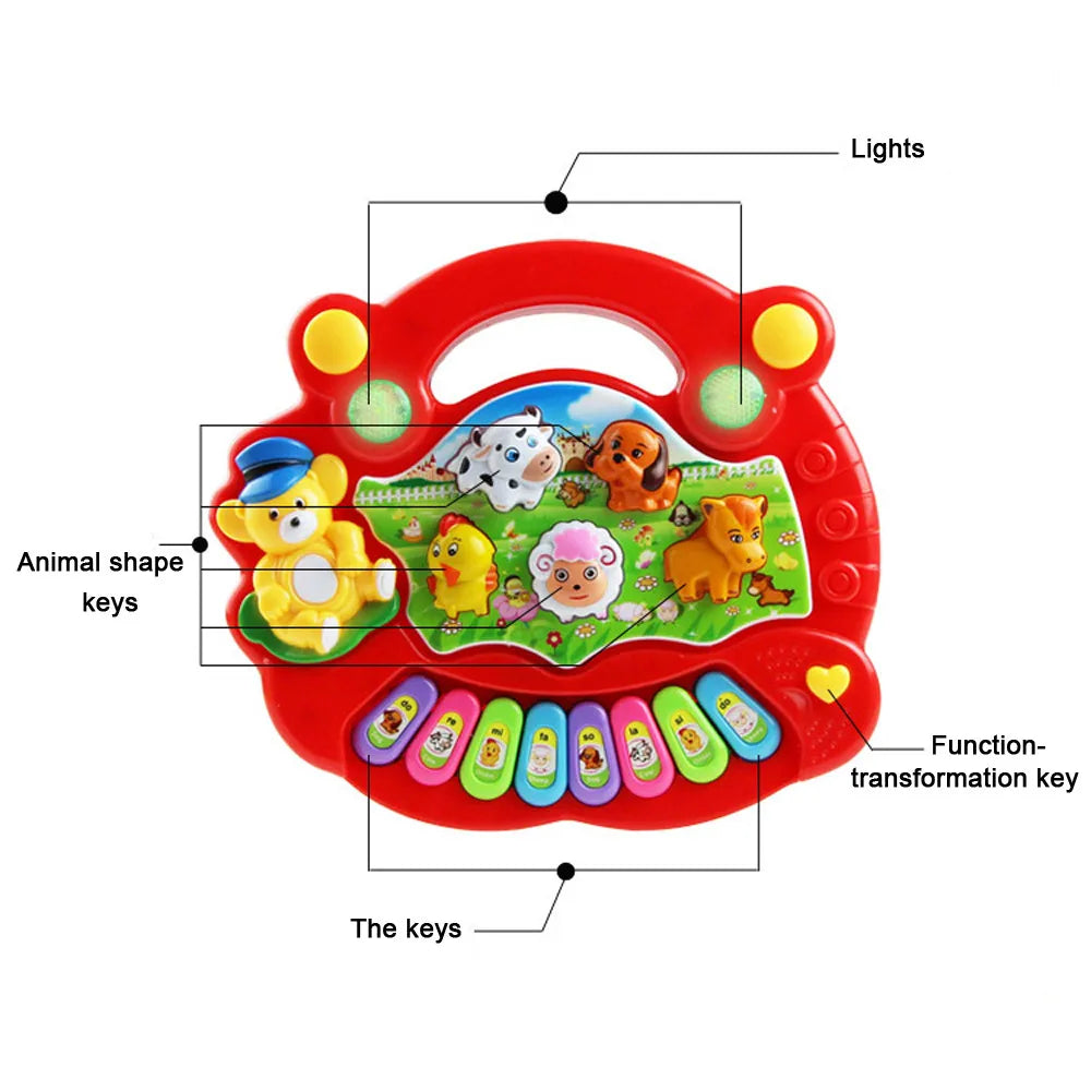 Baby Animal Sound Piano Keyboard – Musical Educational Toy for Kids