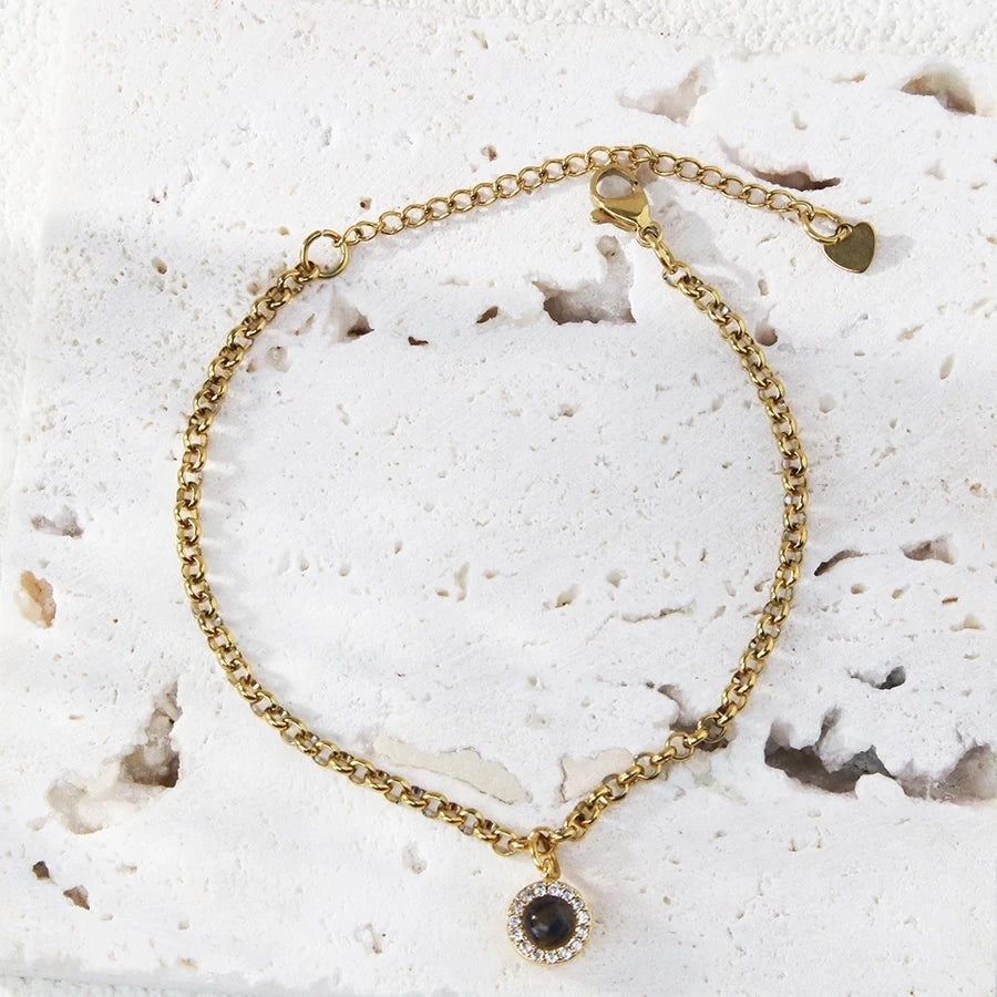 Custom Projection Photo Bracelet – personalized Zircon Chain Memory Jewelry for Women & Men