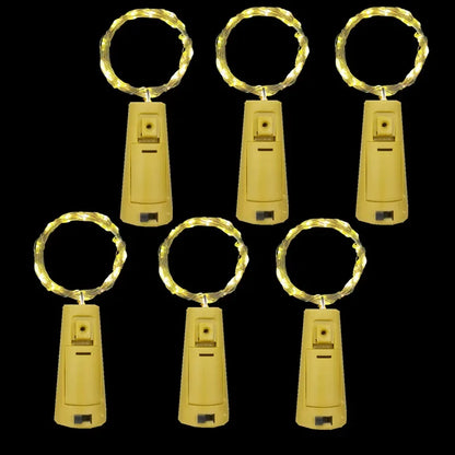 6PCS Battery LED Bottle Cork Fairy Lights for Holiday Decor