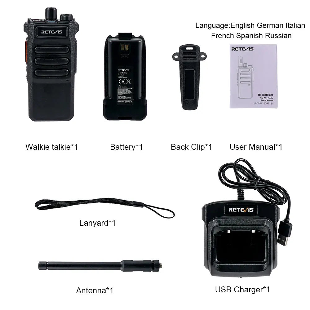 10W Retevis Walkie Talkie Long Range