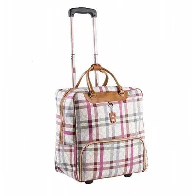 Travel Rolling Luggage Retro girl Suitcase Bag B