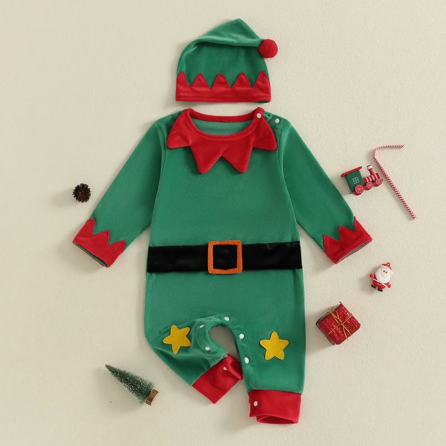 Baby Santa Claus Costume green / 12-18 Months / United States
