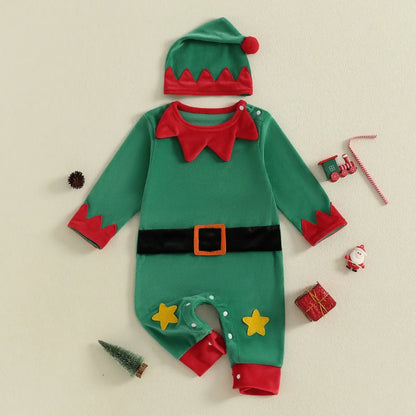 Baby Santa Claus Costume green / 12-18 Months / United States