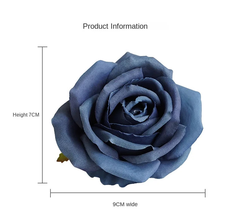 Artificial Silk Cloth Doer Rose Flower Head Wedding