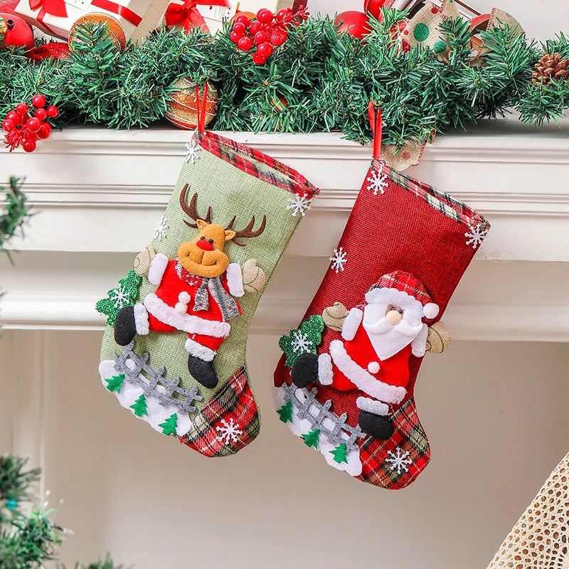 Christmas Socks & Candy Gift Bag Set