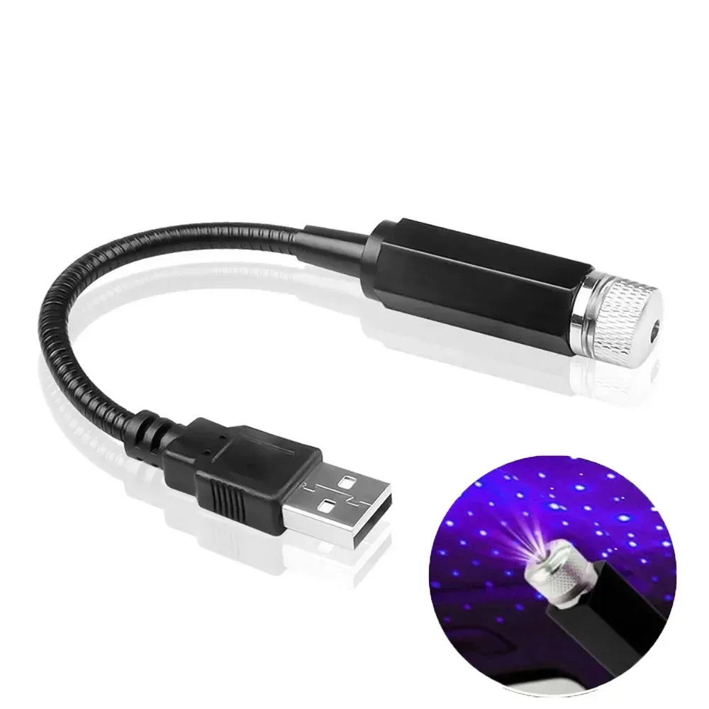 Romantic LED Car Roof Star Night Light Projector Bule