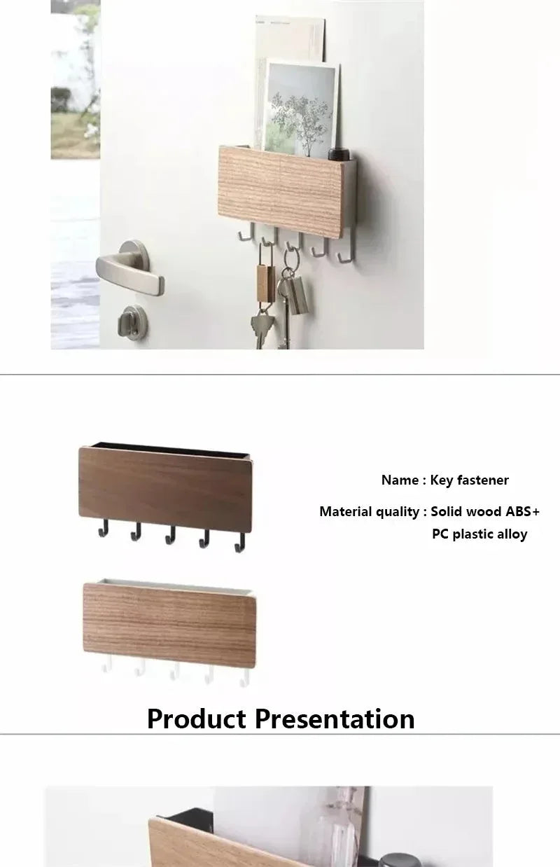 Wall Organizer Hooks Black
