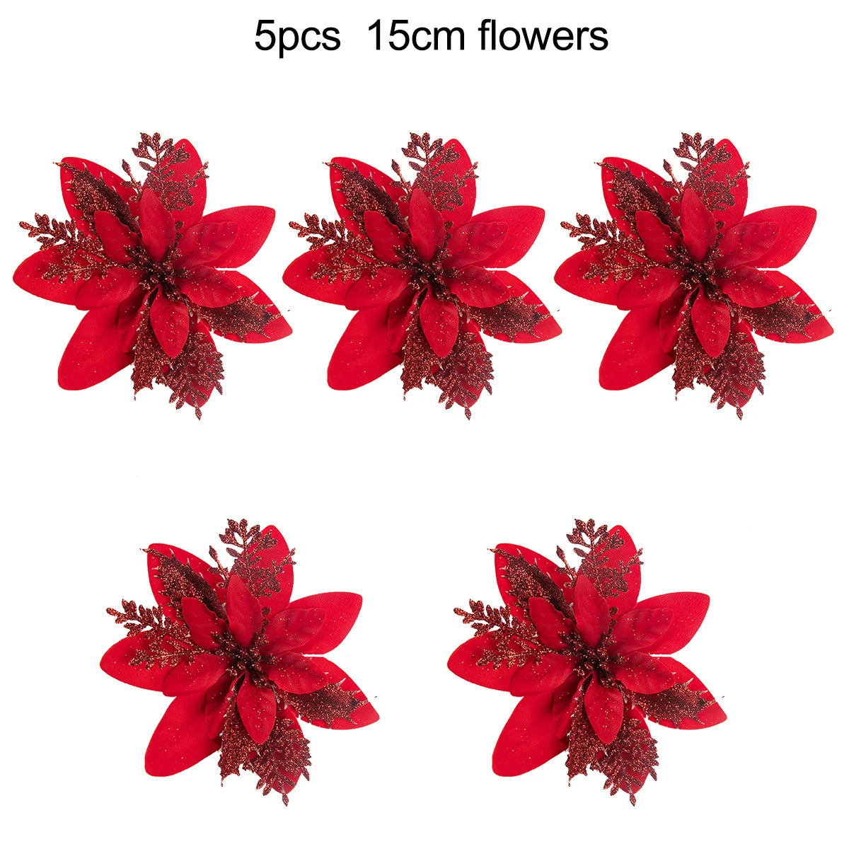 Christmas Poinsettia Artificial Flowers