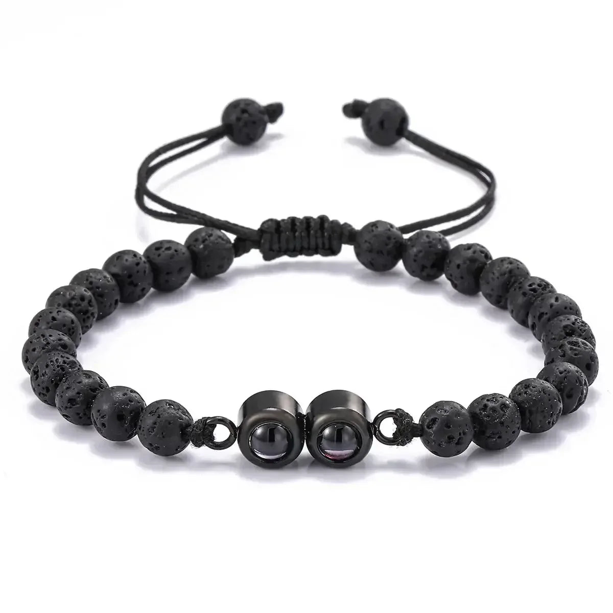 Multiple Photo Projection Bracelets Style 18 / Gold Beads / United States