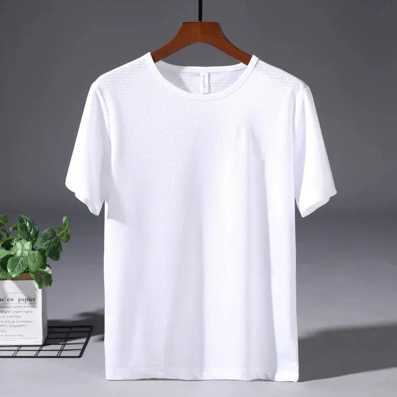 Summer Men Polo Tops Breathable Quick Dry T Shirt